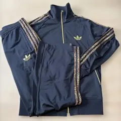 希少△小栗旬着用 アディダス レオパード トラックジャケット S 黒 金
