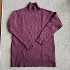 UNIQLOウール ハイネックセーター M 紫