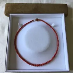 【本物確認済】天然赤珊瑚 ネックレス K18留具 約11.8g 土佐珊瑚 ケース 本物確認済】天然赤珊瑚 ネックレス K18留具 約11.8g 土佐珊瑚 ケース