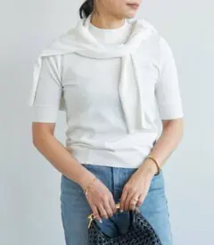 Deuxieme Classe FF クルーネックプルオーバー38ホワイト新品