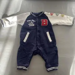 breeze スタジャン風ロンパース 80