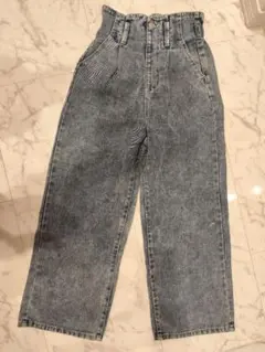 ブラック調デニムパンツ 150cm ウエストゴム