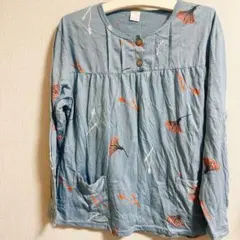 花柄 4XL 長袖シャツ