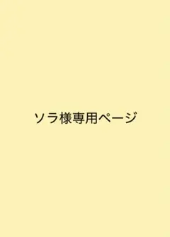 ソラ様専用ページ