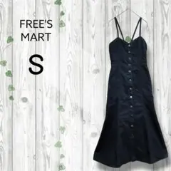 フリーズマート　ジャンパースカート　コットン　キャミワンピ　バックリボン　黒