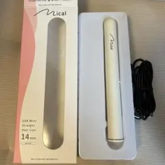 Mical USB給電式ミニストレートヘアアイロン　14mm ホワイト