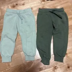 スウェットパンツ 2色セット グレー・グリーン