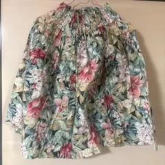 昭和レトロ　フラワープリント フレアスカート