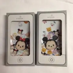 △ ディズニーツムツム　ミッキー&ミニー　スマホプレート　2個セット　陶器製