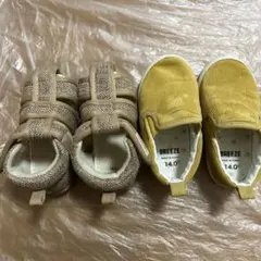 ベビーサンダル　スリッポン　2足セット14.0cm BREEZEしまむら