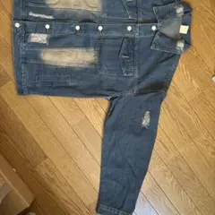 ダメージ加工 デニムジャケット ダークブルー
