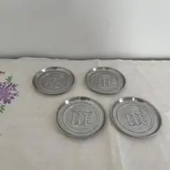 イギリス　アンティーク　エンボス　コースター　4枚セット