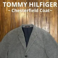 上質！！【TOMMY HILFIGER】トミー　グレー チェスターコート 42R