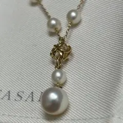 田崎真珠 タサキ TASAKI K18 ベビーパール ネックレス