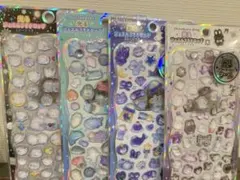 光るジュエルプチドロップ　ストーンつき　4枚