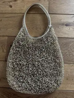 【美品】アンテプリマ ワイヤーバッグ ラウンド 縦型 シャンパンゴールド 定番