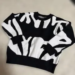 SHEIN 7Yブラック/ホワイト セーター