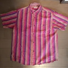 美品meriltoreep♡ボタンダウン半袖シャツ♡Мサイズ インド製品