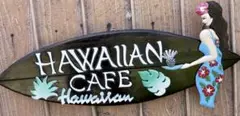 ◆Hawaiiフラガール・木製看板■TIKI、メネフネ・バー・ハワイアン
