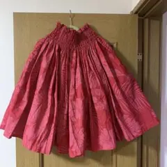 フラダンス用葉柄スカート ピンク