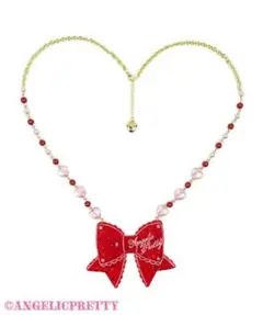 きらめきリボンネックレス　赤　Angelic Prettyのサムネイル