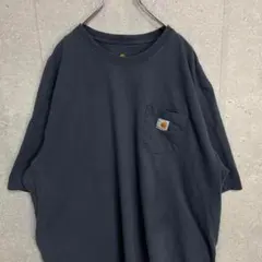 カーハート　胸ポケット　刺繍ロゴ　超ビックサイズTシャツ　3XLTALL