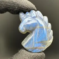 ラブラドライト ユニコーン彫刻天然石パワーストーン守護直感ブルーシラー