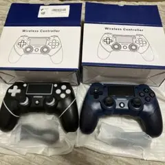 【新品】PS4コントローラー（黒色と紺色）2個セット