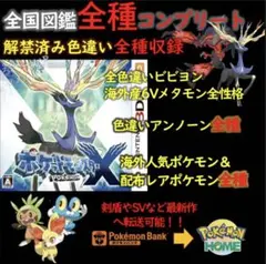 ポケモンX 正規　希少配布レアポケモン大量　色違い全種　配布大量