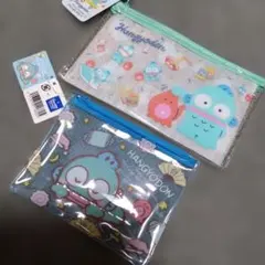 サンリオ　ハンギョドン　フラットポーチ　ビニールポーチ　2点　ポーチ