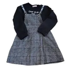 最終値下げ☆タグ付き☆裏起毛Tシャツとジャンスカのセット(S)