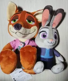 ズートピア ぬいぐるみ ニック・ワイルドとジュディ・ホップス