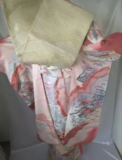 振袖セット　正絹　成人式　ピンク　グラデーション　赤