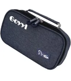 送料無料　大容量　ペンケース 持ち手付き　ポーチ　小物入れ　メイクポーチ　紺