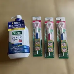 GUM ナイトケアリンス 900ml 舌ブラシ 3本セットのサムネイル