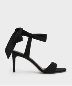 Charles & Keith アンクルリボン ブラック　パンプス　ミュールのサムネイル
