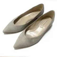 【ファビオルスコーニ】 ローヒールパンプス　スエード素材　ライトグレー