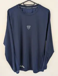 UNDER ARMOUR ネイビー 長袖アンダーシャツ　メンズ　XXL 野