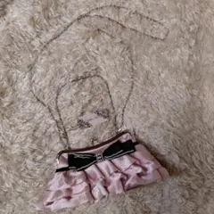 2way　3段フリル＆リボン付き　パーティバッグ