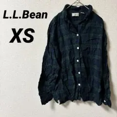 ★L.L.Bean 【XS】長袖 チェックシャツ レディース 春 秋 冬