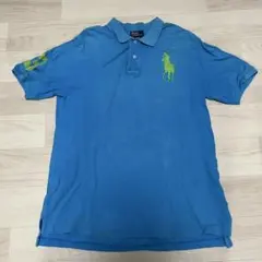 ゲリラSALE‼︎ Polo by Ralph Lauren 青色ポロシャツ XL