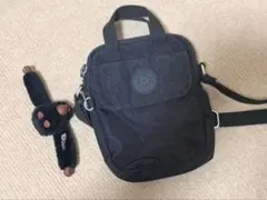 【美品】カナダ　kipling　キプリング　ショルダーバッグ　ブラック　ゴリラ