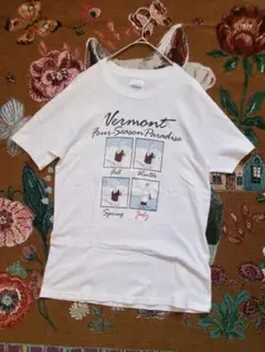 半袖Tシャツ 90's ヘインズ VERMONT ホワイト Mサイズ SGZ19のサムネイル