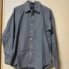 GAP グレー ストライプ 長袖シャツ