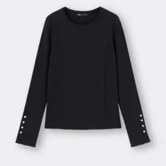 GU リブボタンスリーブセーター　S
