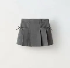 ZARA kids リボン付きボックス プリーツスカート164CM