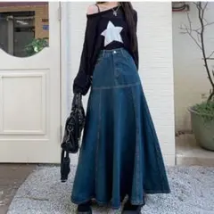 デニムロングスカート　オールシーズン