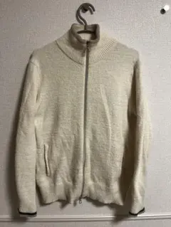MELROSEアイボリー ジップアップセーター