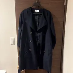 GLOBAL WORK ネイビー ダブルブレストコート M