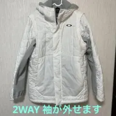 ゴルフ　オークリー　中綿　袖が外せるダブルジッパージャケット　ツーウェイ